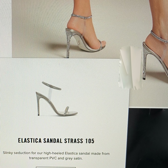 Rene Caovilla Elastica Strass Crystal Sandal US8.5 - Picture 5 of 12